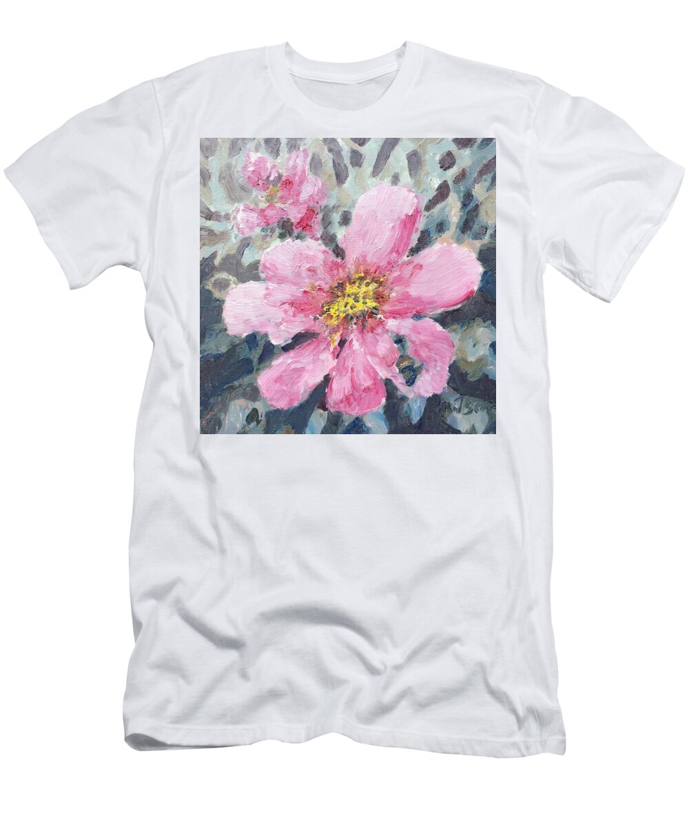 Framed Prints T-Shirt featuring the painting Apple blossoms by Milly Tseng