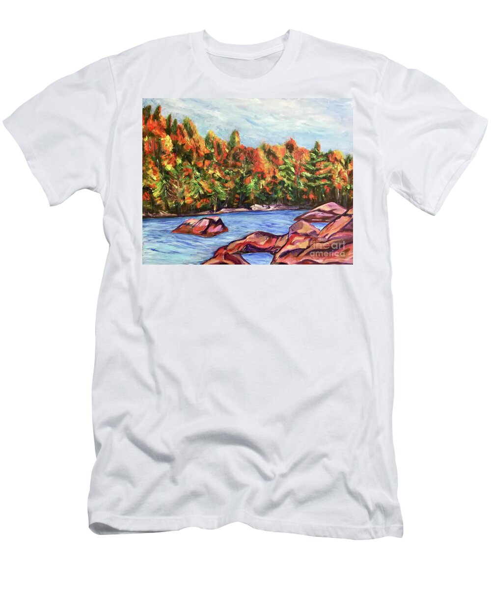 Autumn T-Shirt featuring the painting Autumn's Glory by Christine Chin-Fook