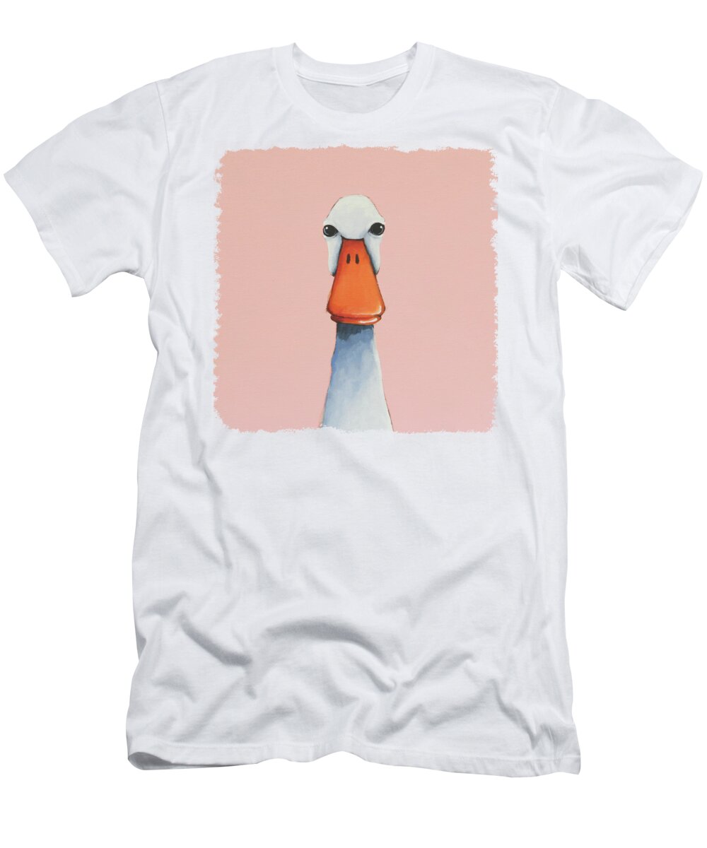 Duck T-Shirt featuring the painting Baby Duck by Lucia Stewart