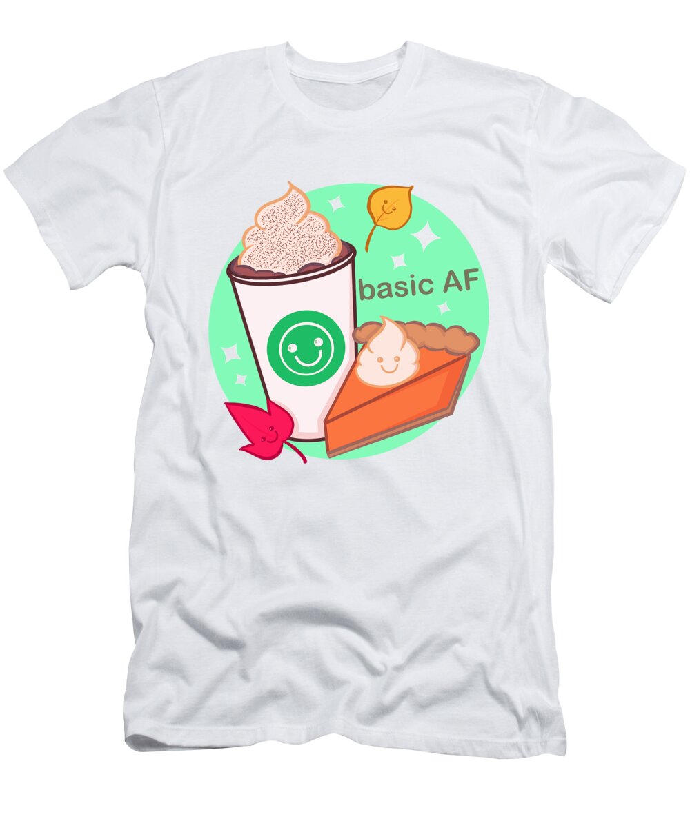 Coffee T-Shirt featuring the drawing Basic AF by Ludwig Van Bacon