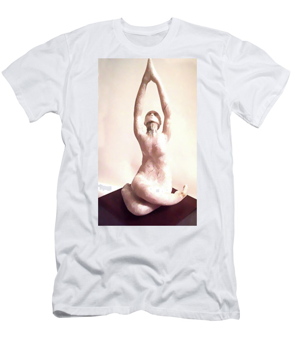 Sculpture T-Shirt featuring the sculpture Be Opened by Linda N La Rose