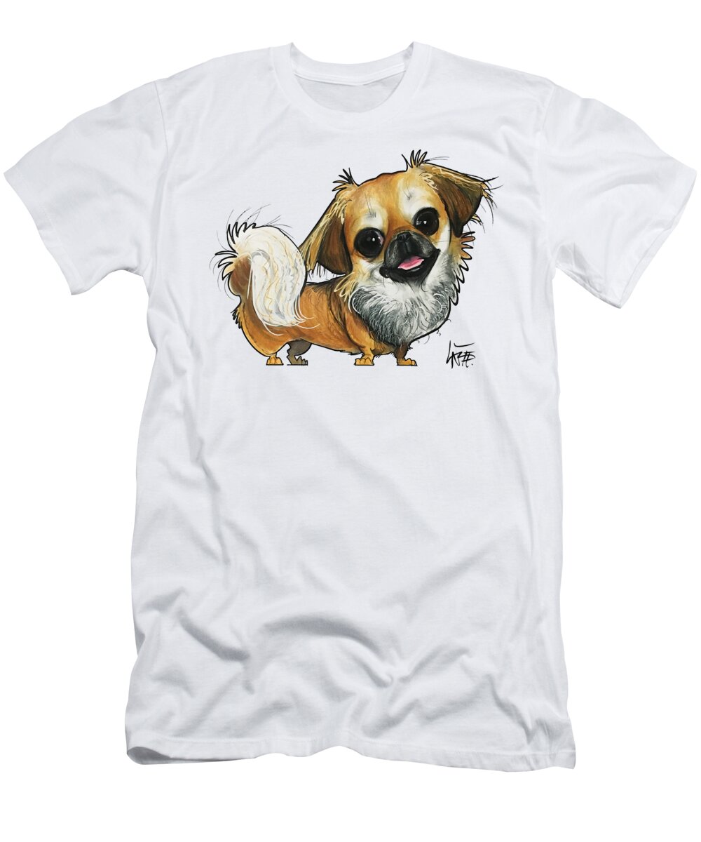 Belson T-Shirt featuring the drawing Belson 5102 by Canine Caricatures By John LaFree