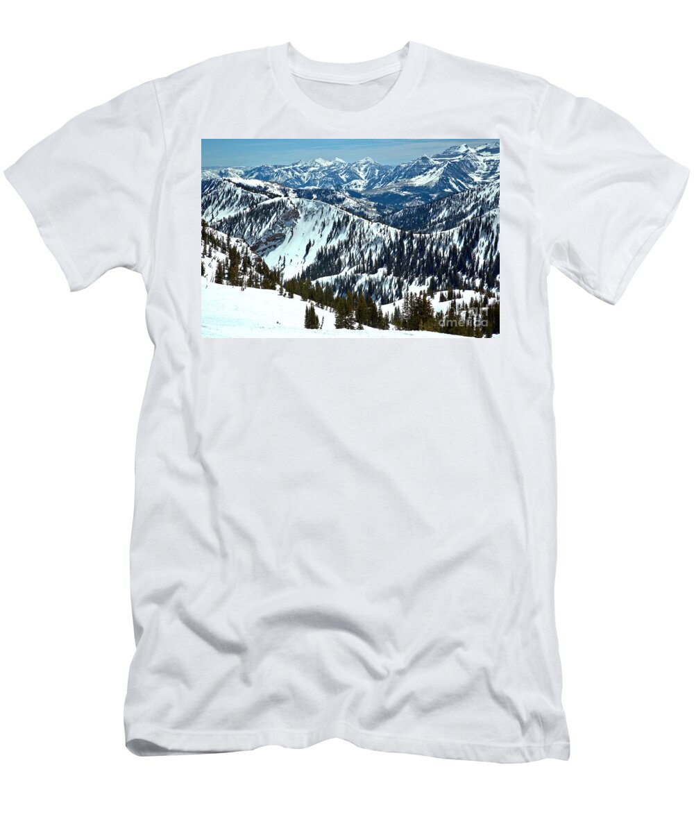 Snowird T-Shirt featuring the photograph Beyond Mineral Basin by Adam Jewell