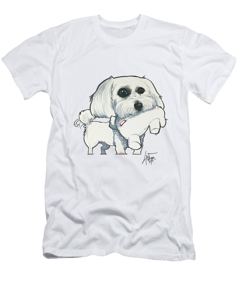 Bittman 4541 T-Shirt featuring the drawing Bittman 4541 by Canine Caricatures By John LaFree