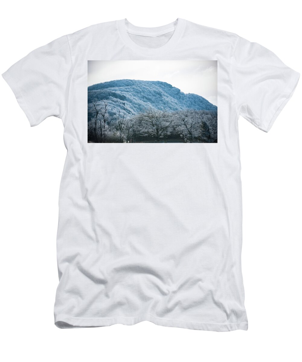 Blue Ridge T-Shirt featuring the photograph Blue Ridge Mountain Top by Mark Duehmig