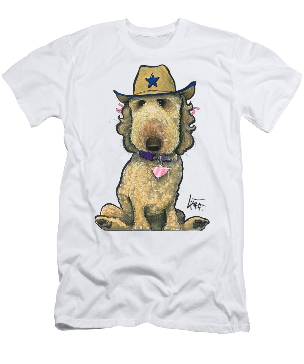 Bolnick 4738 T-Shirt featuring the drawing Bolnick 4738 by Canine Caricatures By John LaFree