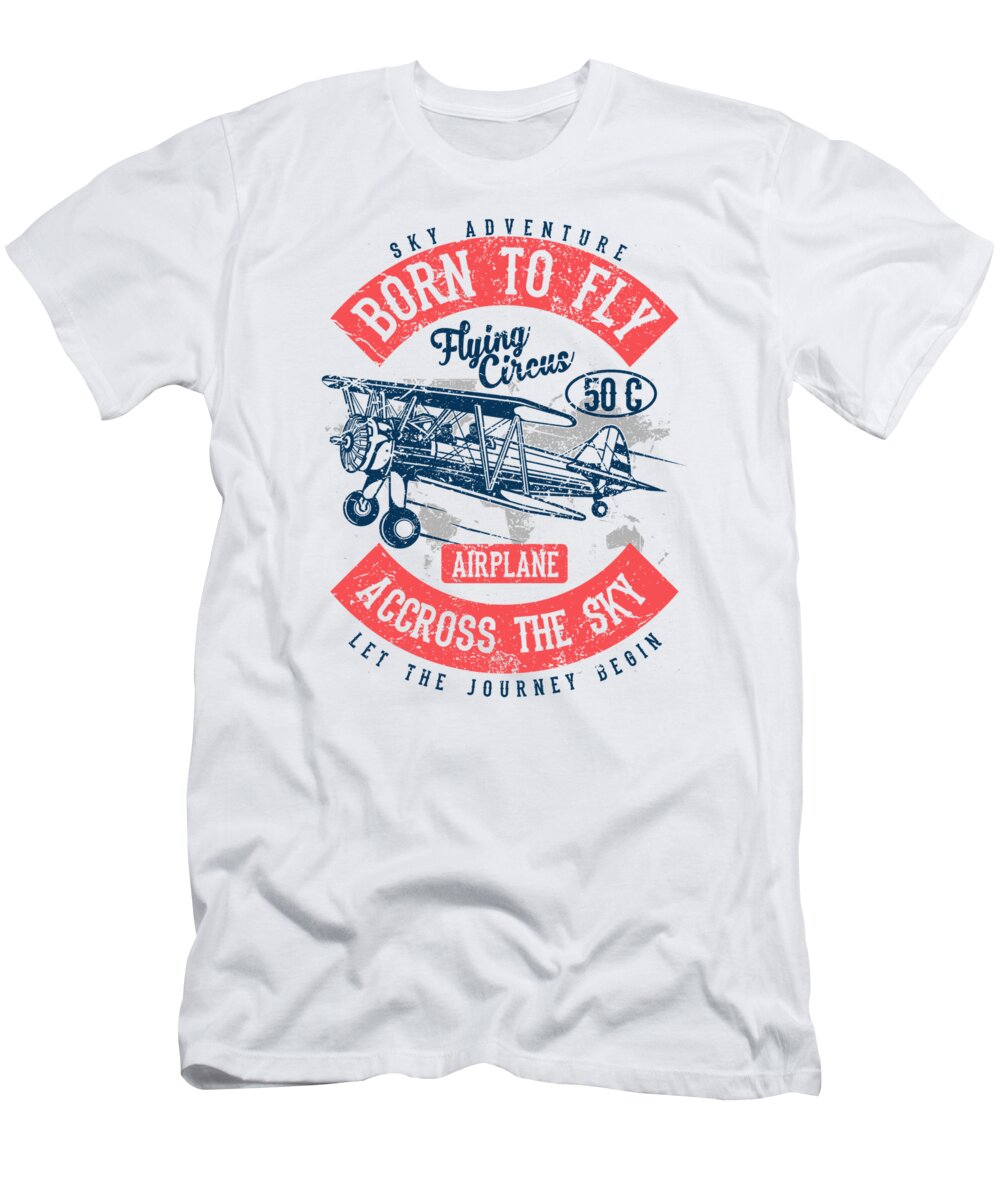 Born T-Shirt featuring the digital art Born to fly by Long Shot