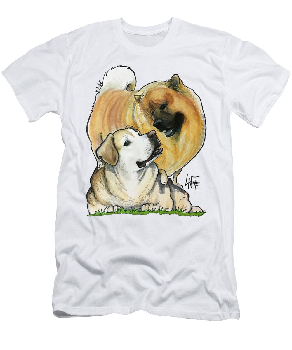 Boyd T-Shirt featuring the drawing Boyd 4431 by Canine Caricatures By John LaFree