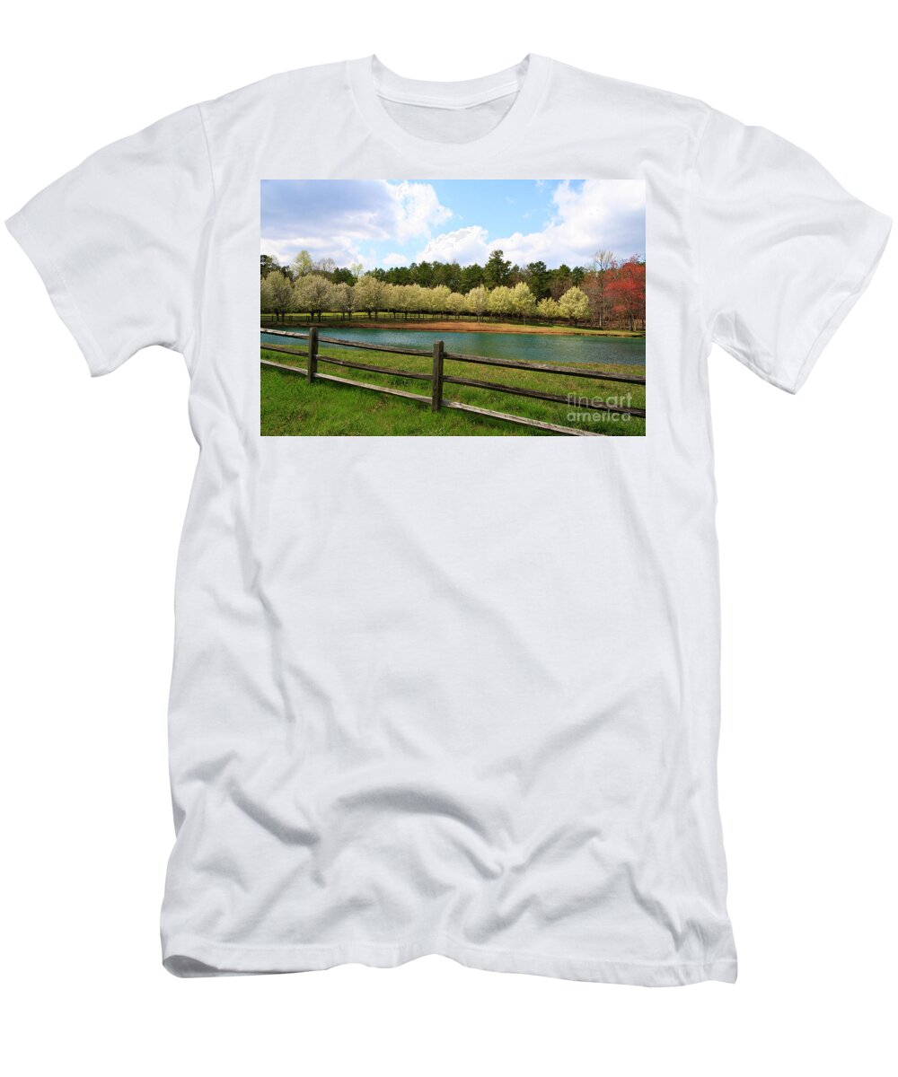 Bradford Pear T-Shirt featuring the photograph Bradford Pear Trees Blooming by Jill Lang