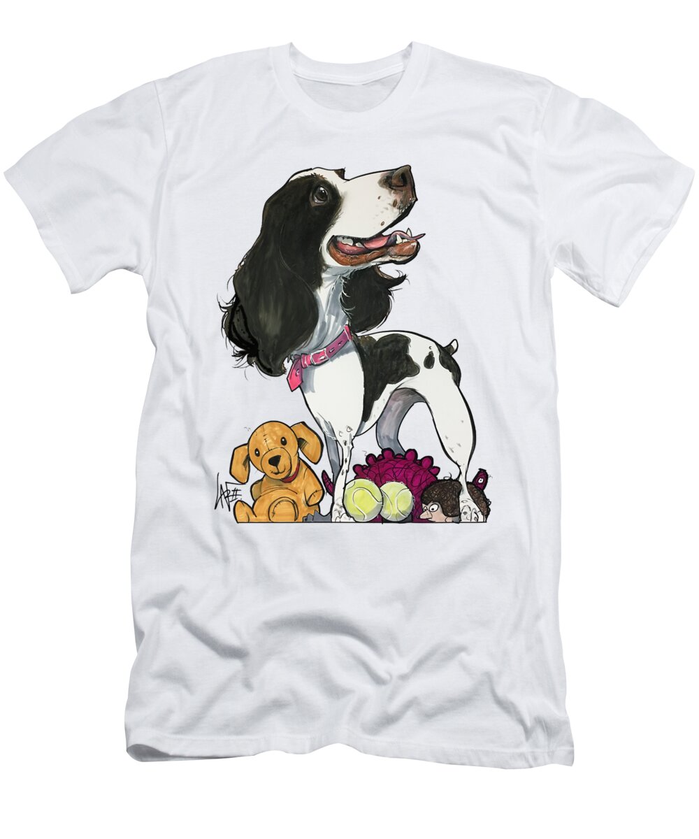 Branch 4561 T-Shirt featuring the drawing Branch 4561 by Canine Caricatures By John LaFree