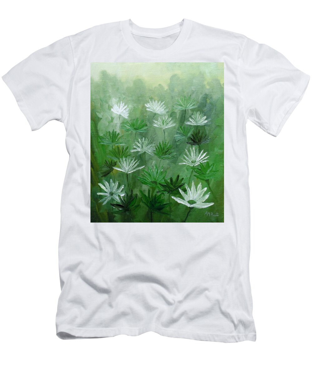 Wildflowers T-Shirt featuring the painting Breath by Angeles M Pomata