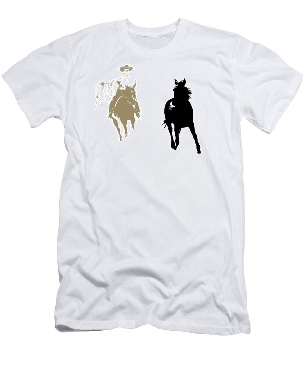 High Country T-Shirt featuring the photograph Brumby Catch #3 - High Country by Lexa Harpell