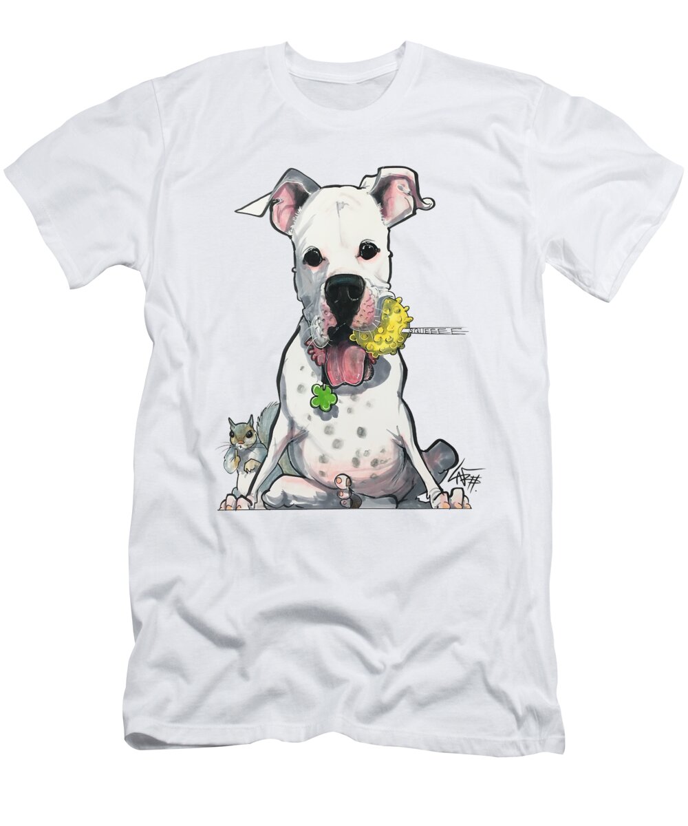 Burkett 4761 T-Shirt featuring the drawing Burkett 4761 by Canine Caricatures By John LaFree