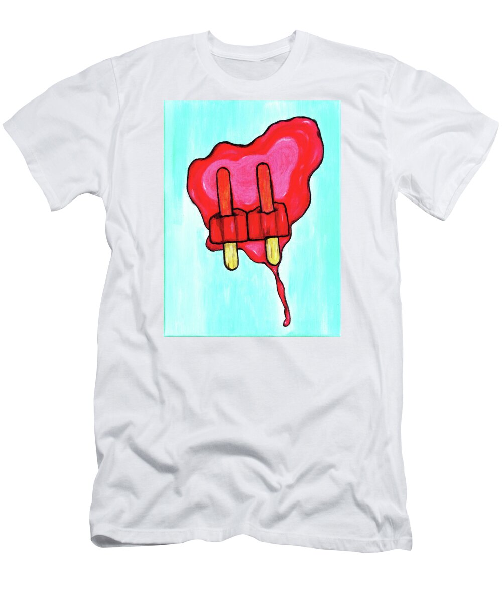 Love T-Shirt featuring the painting But It's Over Now by Meghan Elizabeth