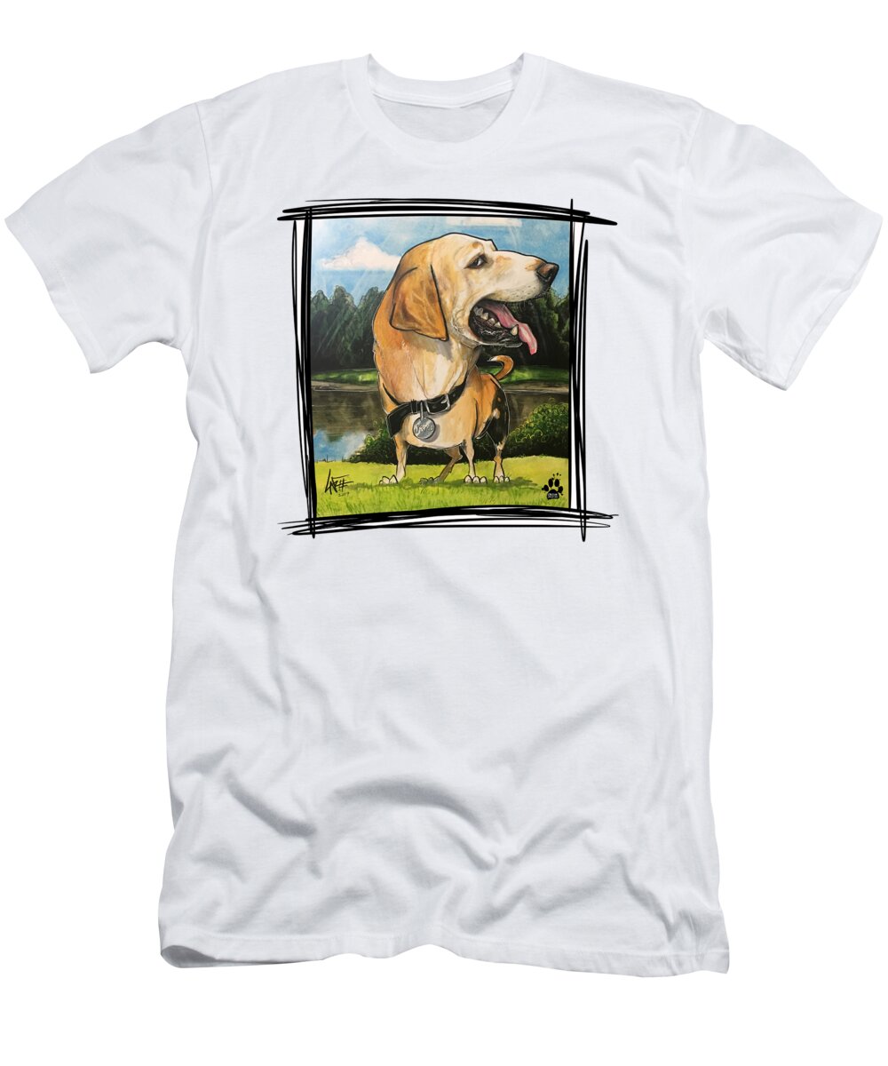 Cacciotti T-Shirt featuring the drawing Cacciotti 5098 by Canine Caricatures By John LaFree
