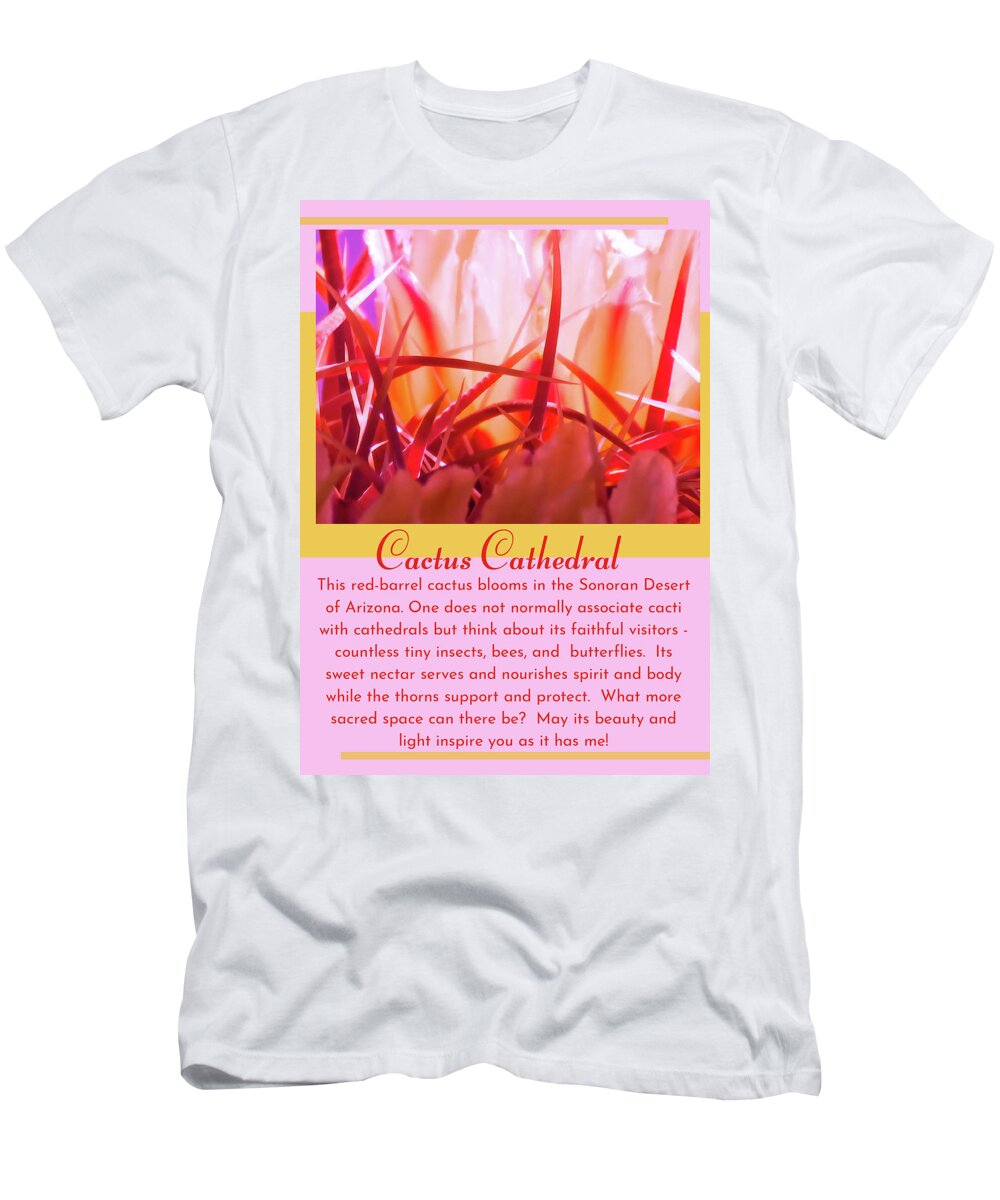 Waywardmuse T-Shirt featuring the photograph CACTUS CATHEDRAL with text by Judy Kennedy