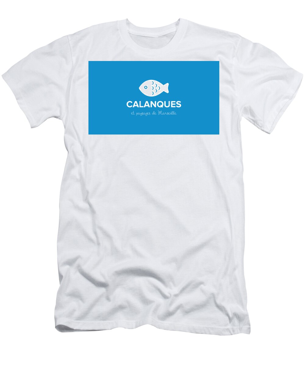 Calanques T-Shirt featuring the photograph Calanques by Karim SAARI