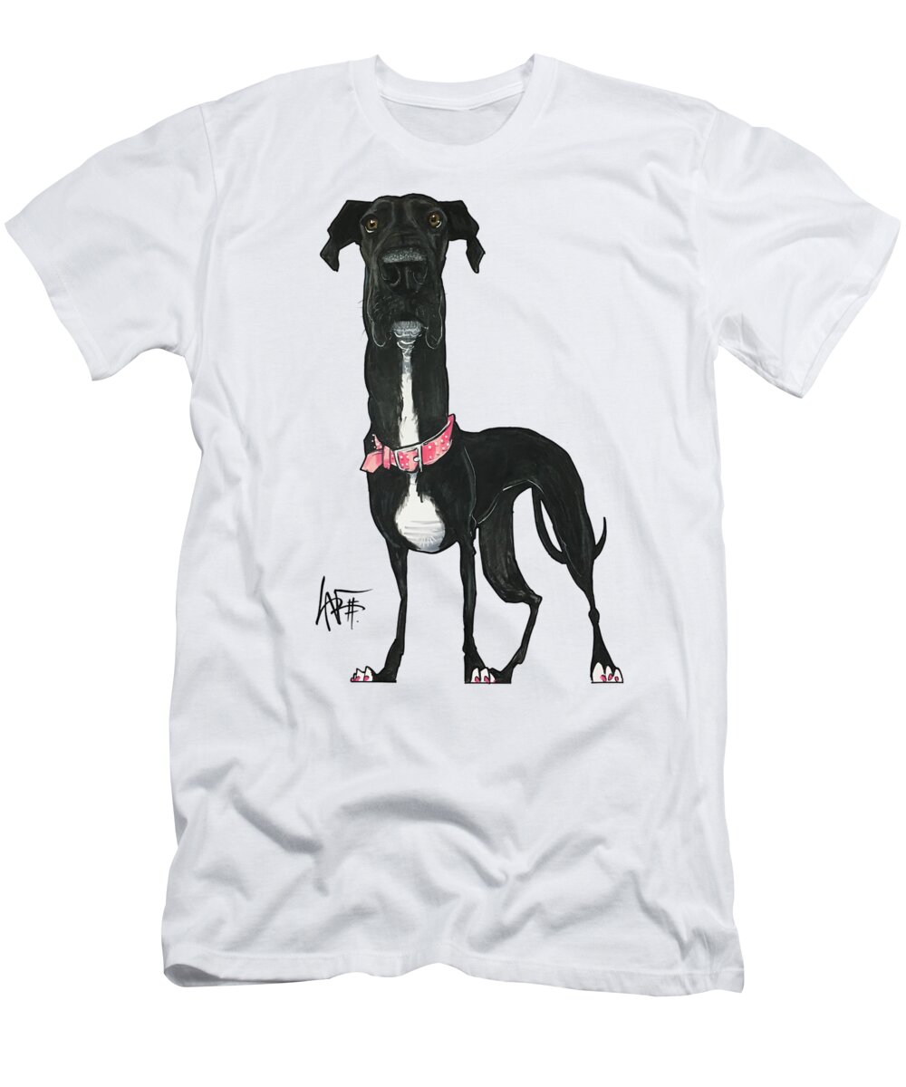 Calvert 4616 T-Shirt featuring the drawing Calvert 4616 by Canine Caricatures By John LaFree