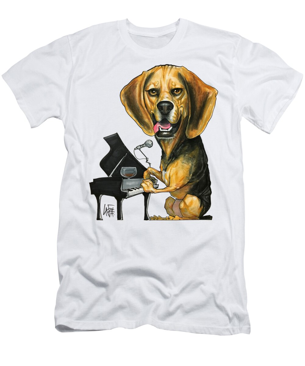 Campbell T-Shirt featuring the drawing Campbell 2549 by Canine Caricatures By John LaFree