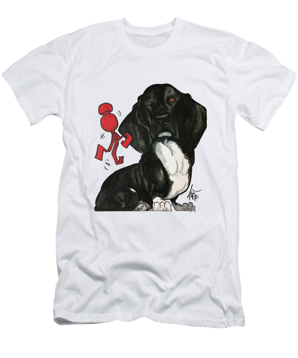 Campus T-Shirt featuring the drawing Campus 4397 by Canine Caricatures By John LaFree