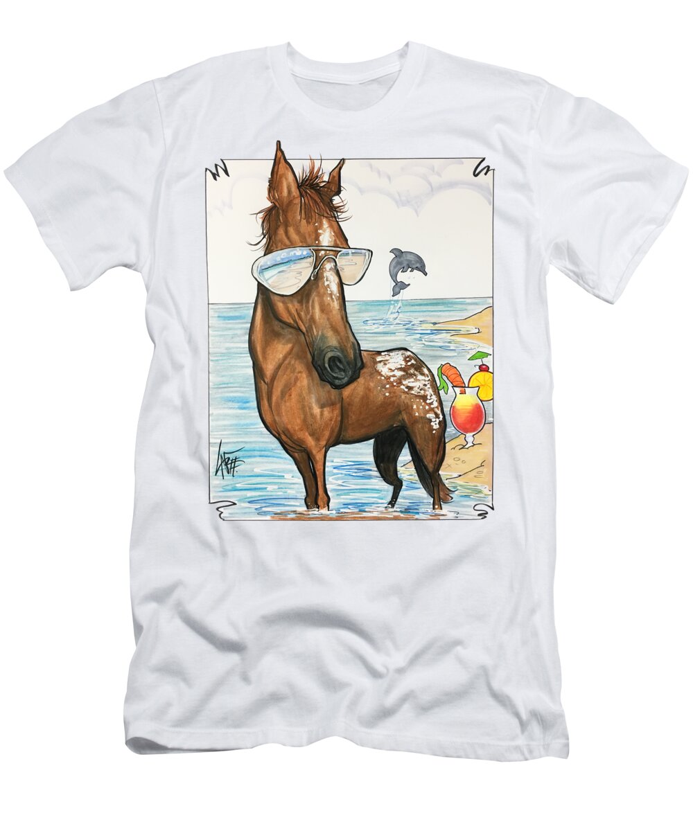 Canfield 4756 T-Shirt featuring the drawing Canfield 4756 by Canine Caricatures By John LaFree