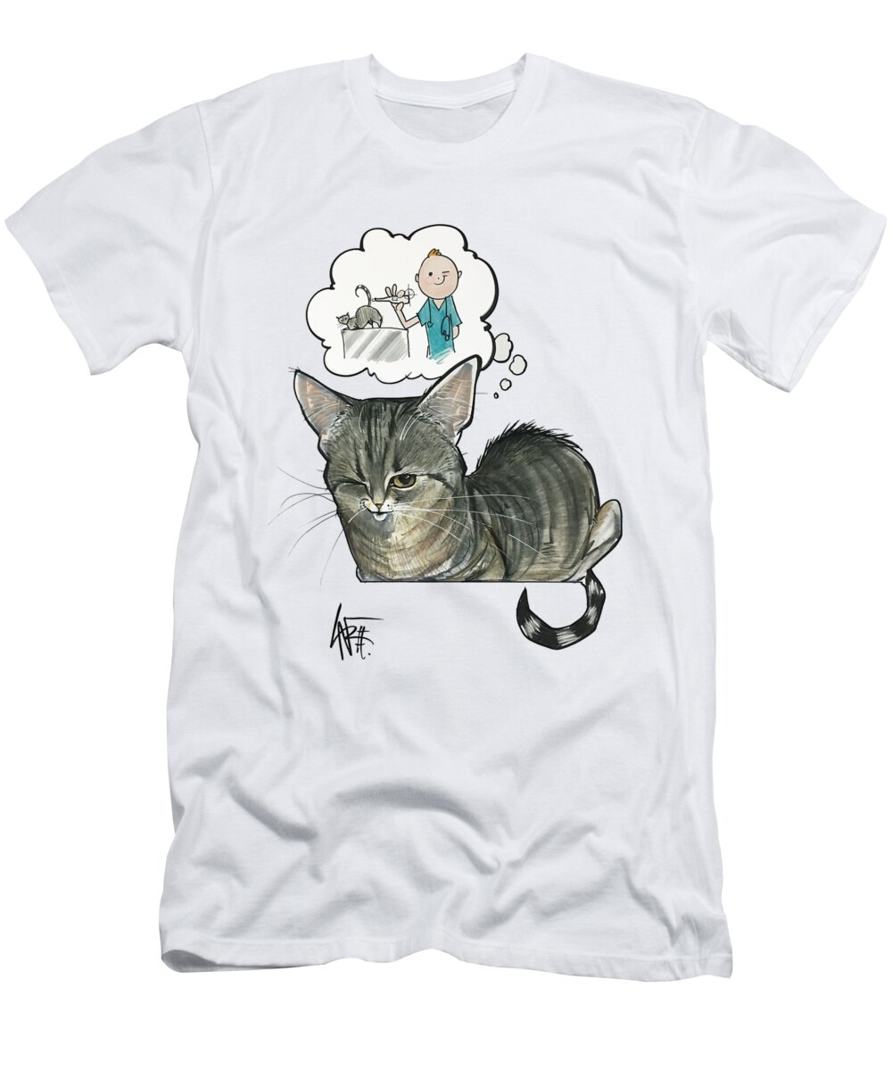 Capo 4604 T-Shirt featuring the drawing Capo 4604 by Canine Caricatures By John LaFree