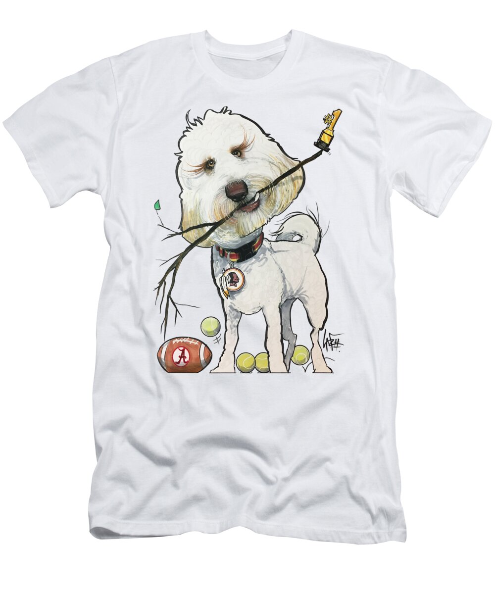 Cecil T-Shirt featuring the drawing Cecil 4357 by Canine Caricatures By John LaFree