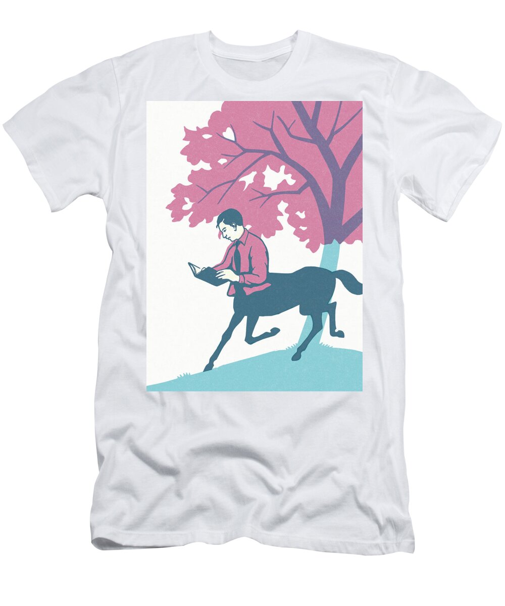 Animal T-Shirt featuring the drawing Centaur Businessman by CSA Images