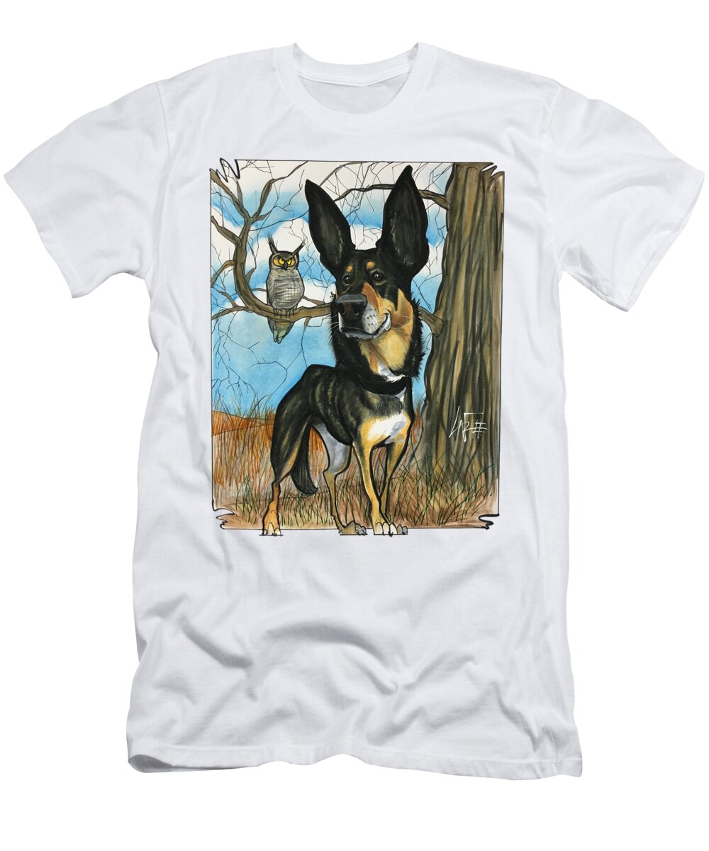 Charles 4751 T-Shirt featuring the drawing Charles 4751 by Canine Caricatures By John LaFree