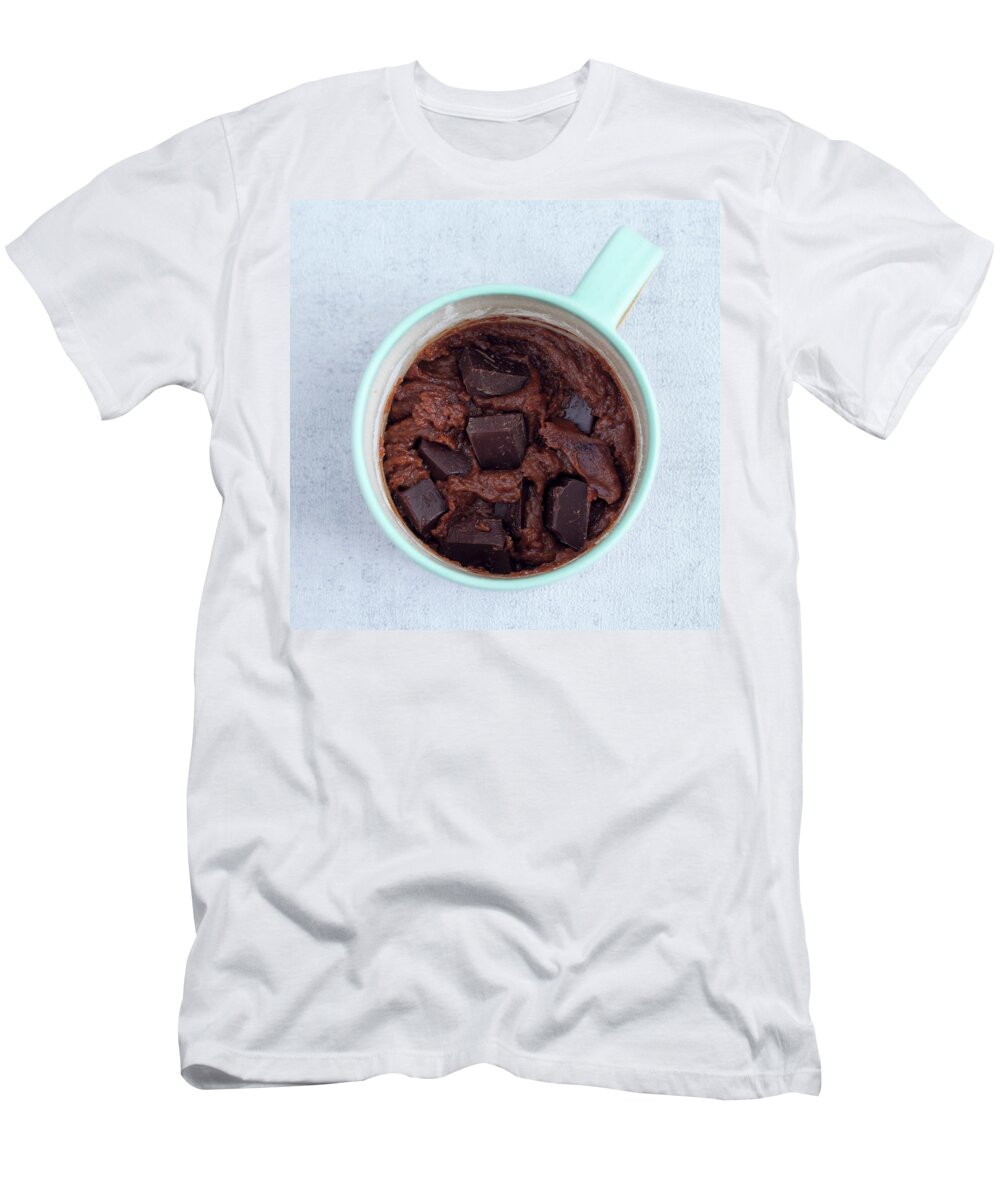 Ip_12314469 T-Shirt featuring the photograph Chocolate Cupcake, Unbaked by Akiko Ida