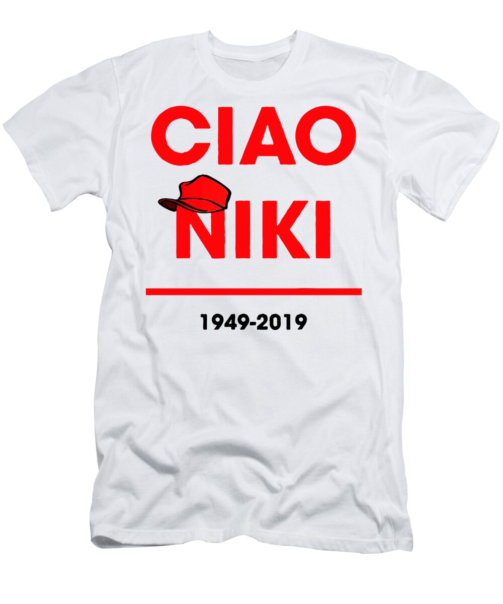 Formula 1 T-Shirt featuring the digital art Ciao Niki by Flory Rese