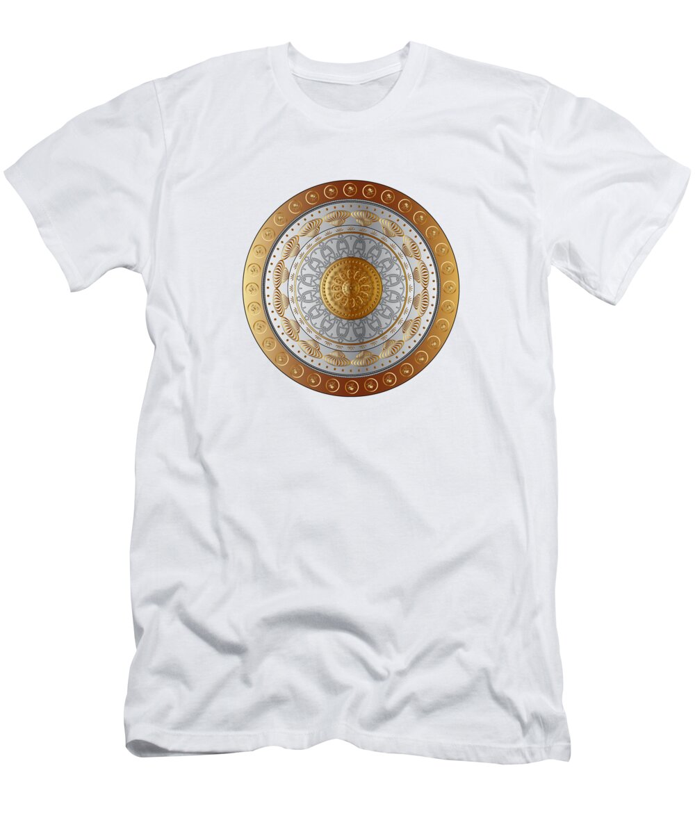 Mandala T-Shirt featuring the digital art Circumplexical No 3528 by Alan Bennington