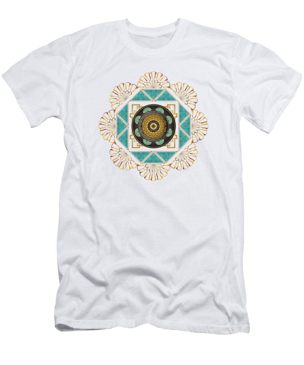 Mandala T-Shirt featuring the digital art Circumplexical No 3606 by Alan Bennington