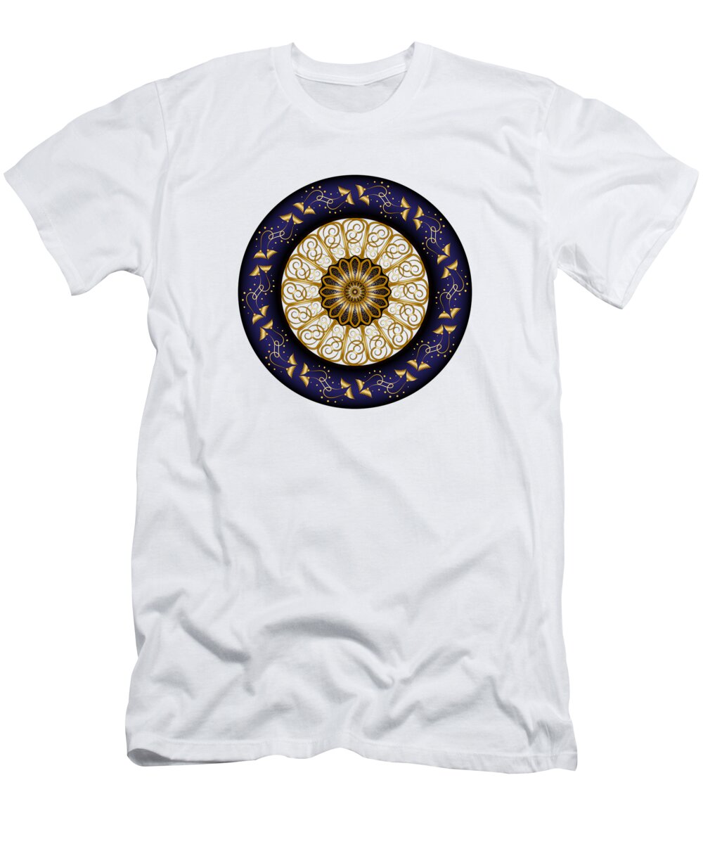 Mandala T-Shirt featuring the digital art Circumplexical No 3688 by Alan Bennington