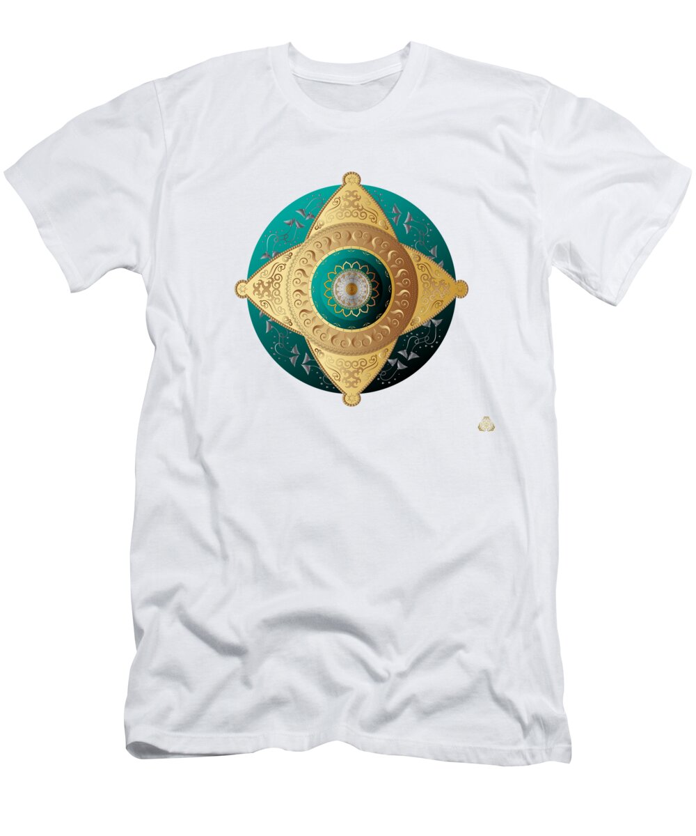 Mandala T-Shirt featuring the digital art Circumplexical No 4064 by Alan Bennington