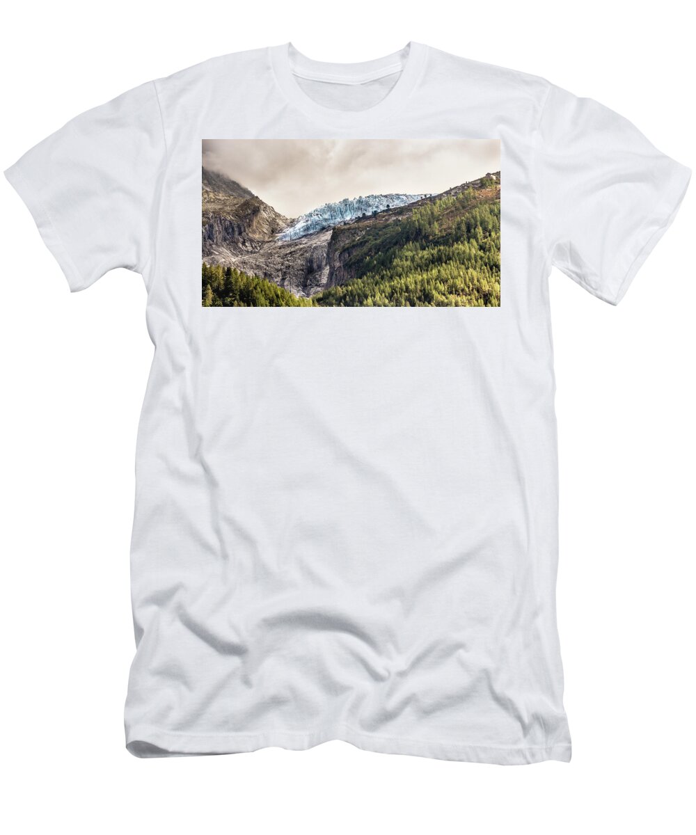 Glacier T-Shirt featuring the photograph Cold Heart of the Mountain by Pavel Melnikov