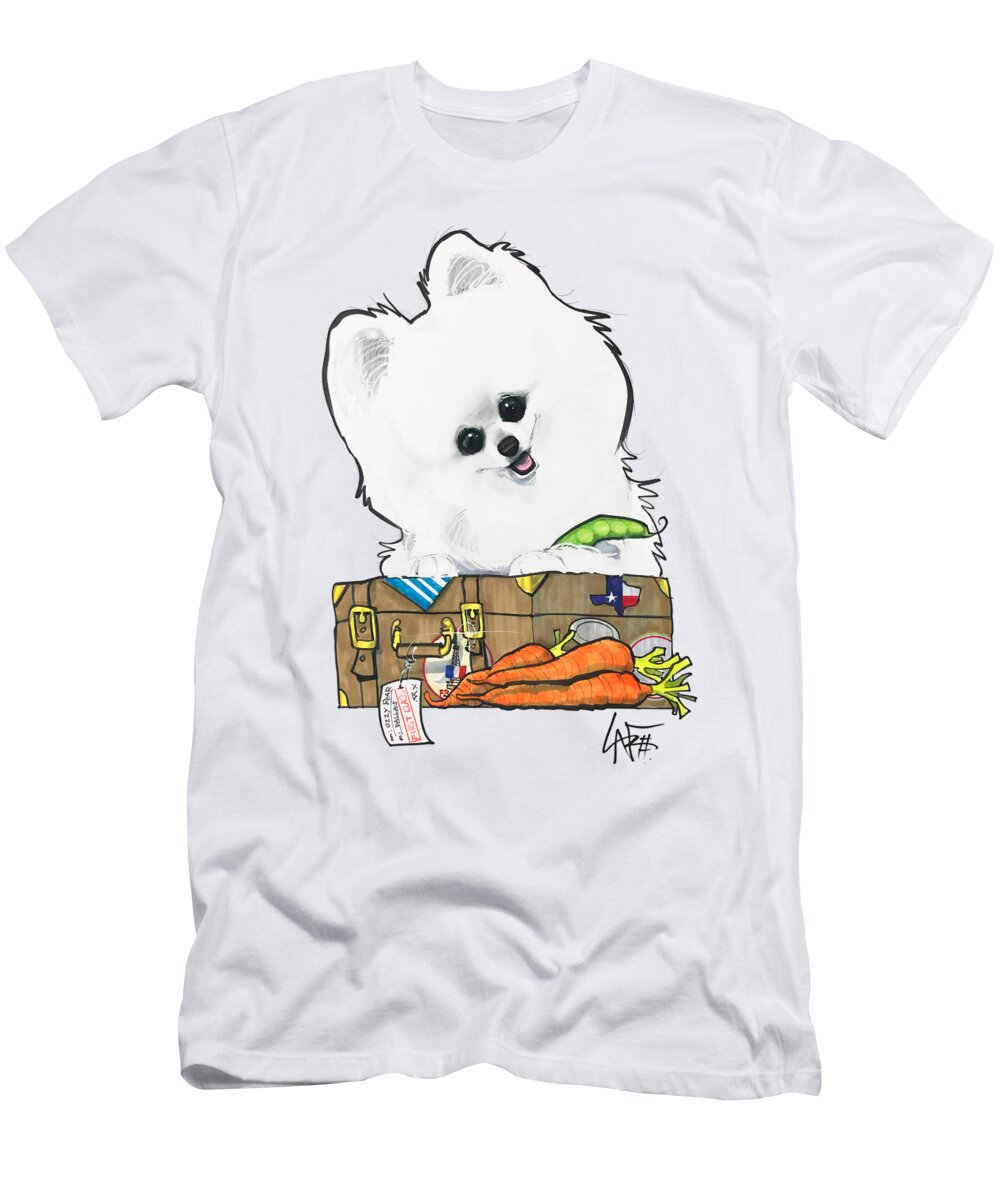 Collins T-Shirt featuring the drawing Collins 4827 by Canine Caricatures By John LaFree