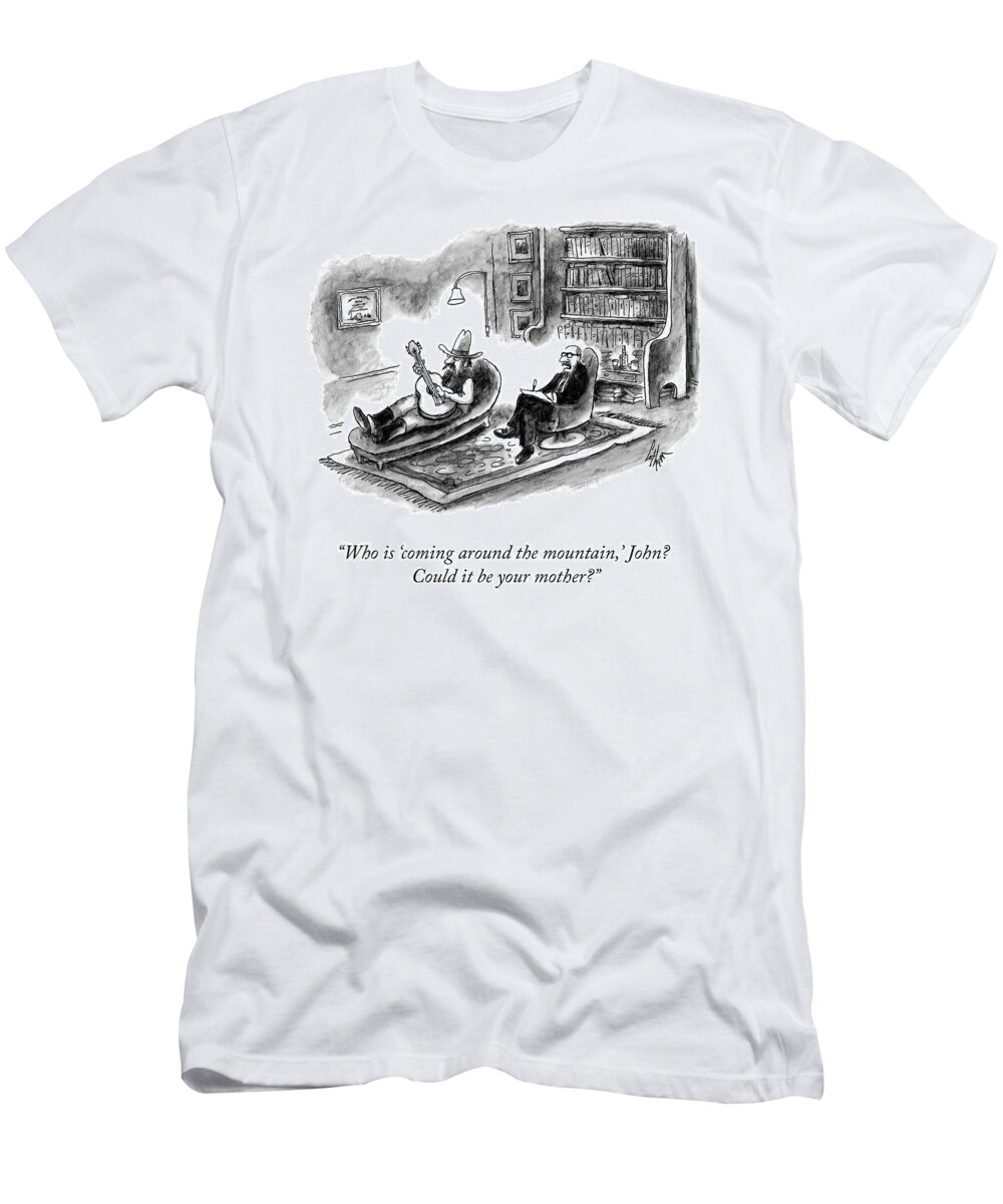 Cctk T-Shirt featuring the drawing Coming Around The Mountain by Frank Cotham