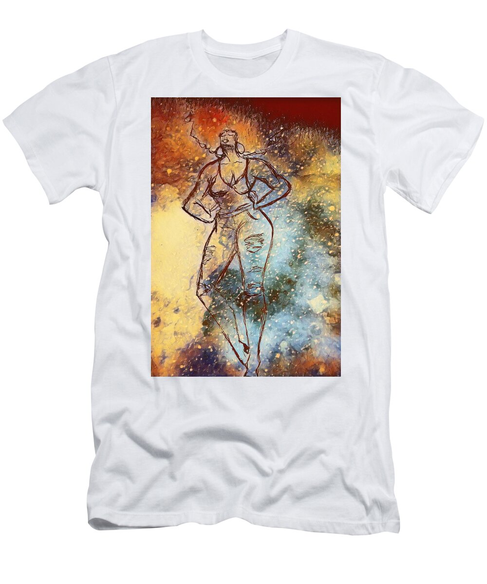 African American T-Shirt featuring the digital art Confidence by Romaine Head