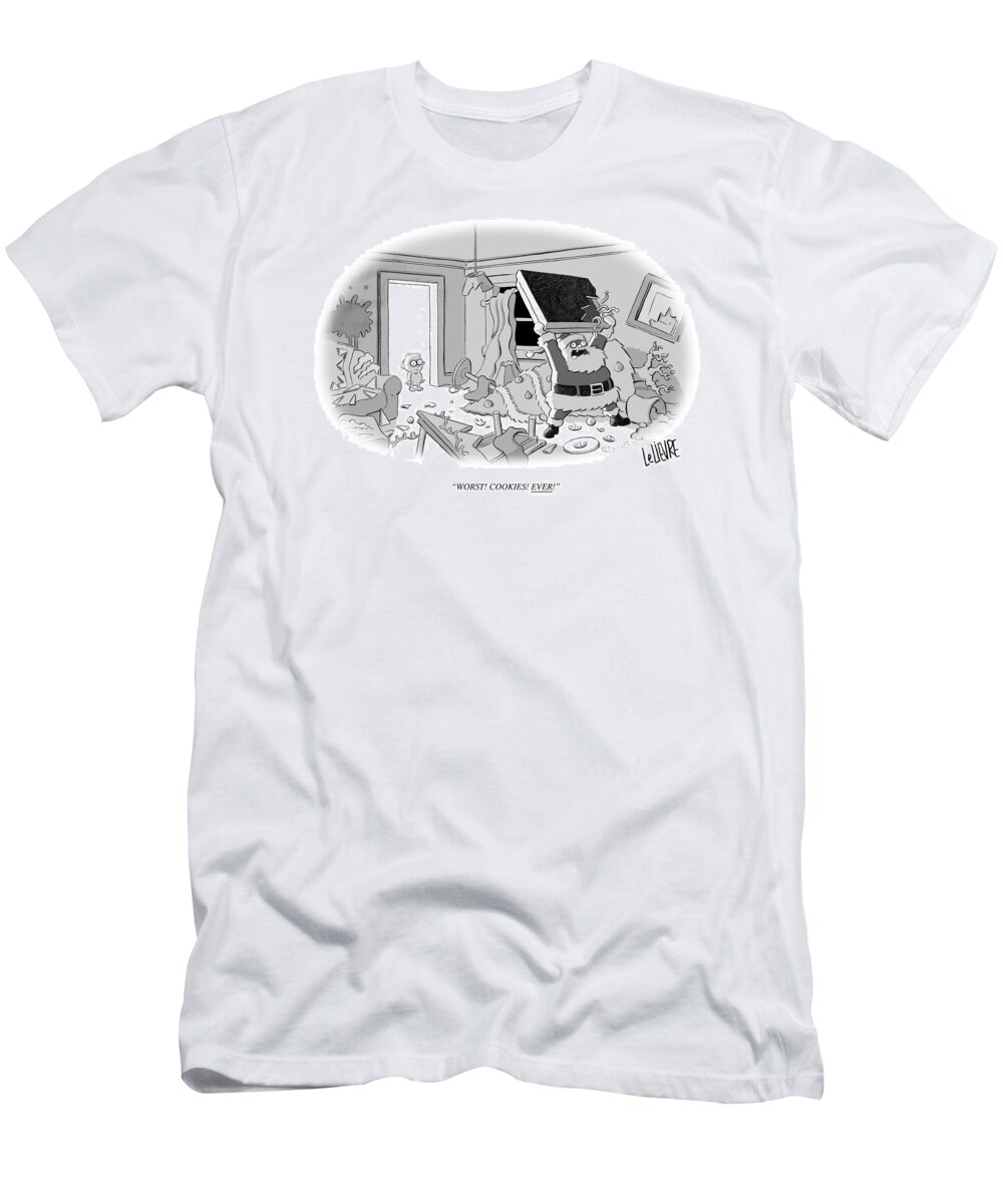 Worst! Cookies! Ever! T-Shirt featuring the drawing Cookies by Glen Le Lievre