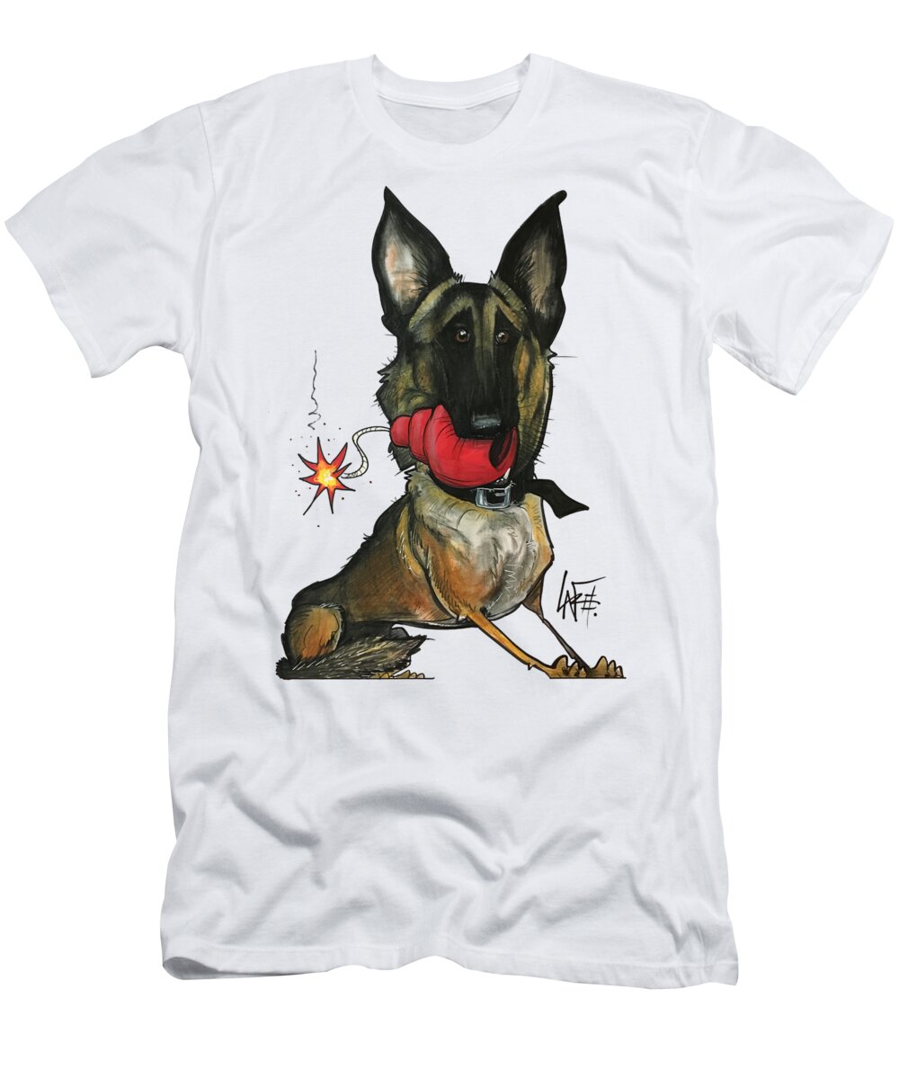 Corrado T-Shirt featuring the drawing Corrado 4401 by Canine Caricatures By John LaFree