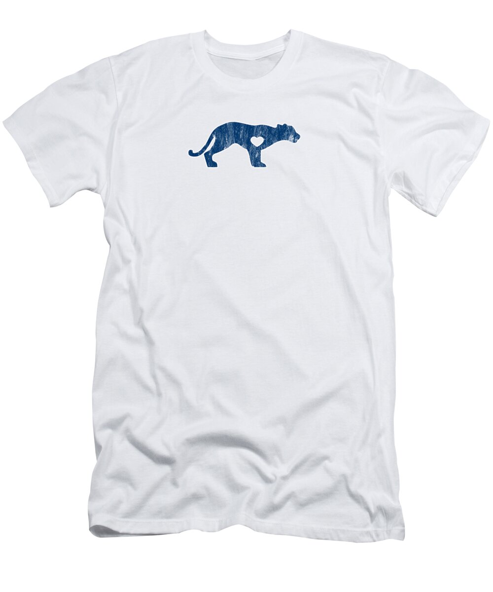 Coordinar argumento Reducción de precios Cougar Mountain Lion Puma Big Cat Sports Mascot I Love Cougar Big Cats Blue  Distressed T-Shirt by Henry B - Pixels