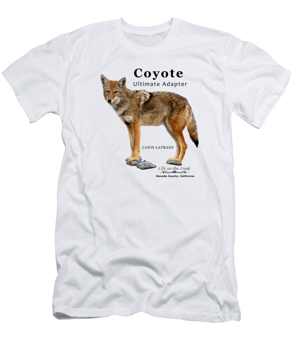 Coyote T-Shirt featuring the digital art Coyote Ultimate Adaptor by Lisa Redfern