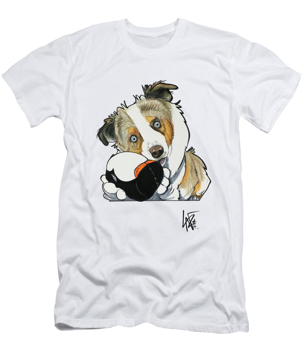Creelman 4588 T-Shirt featuring the drawing Creelman 4588 by Canine Caricatures By John LaFree