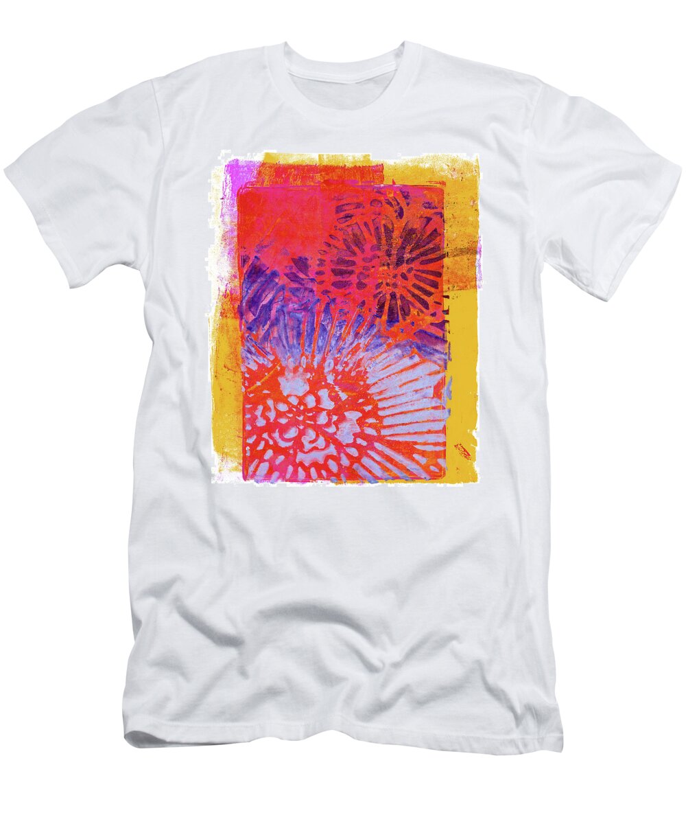 Contemporary T-Shirt featuring the painting Dahlia by Tonya Doughty