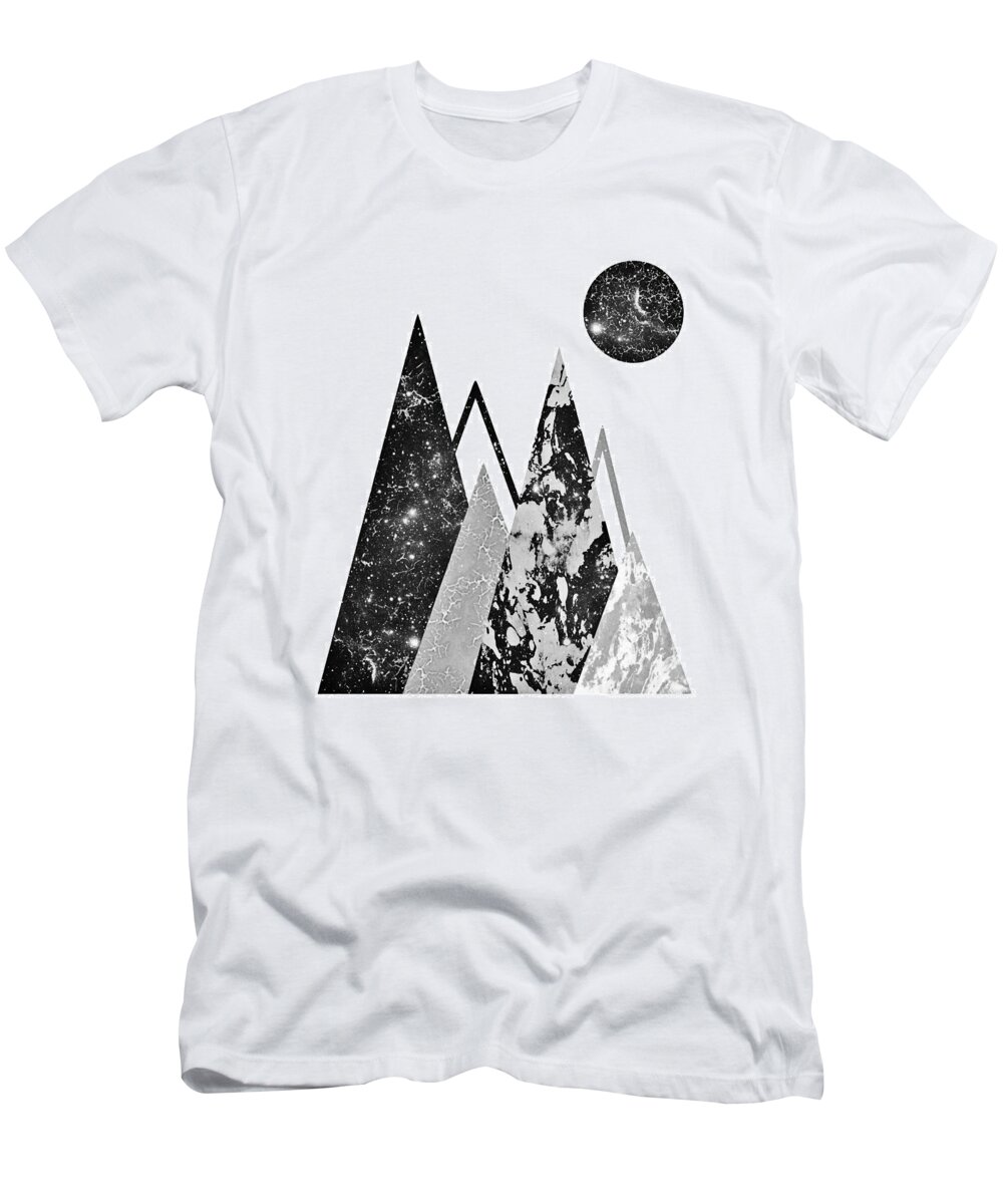 Dark geometric mountain T-Shirt by Jms - Pixels