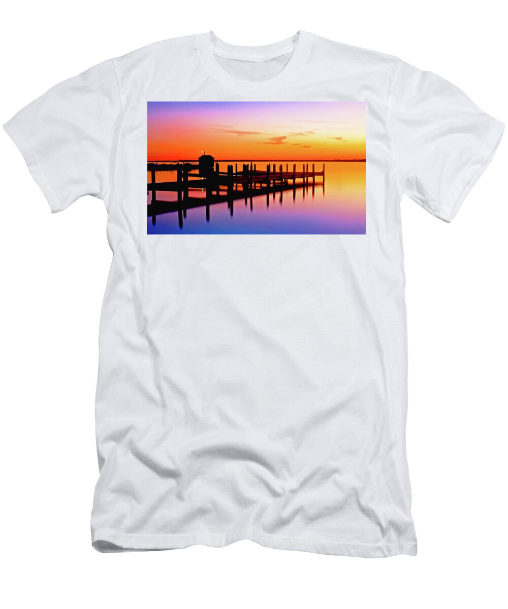 Dock T-Shirt featuring the photograph Dock of the bay by Bill Jonscher