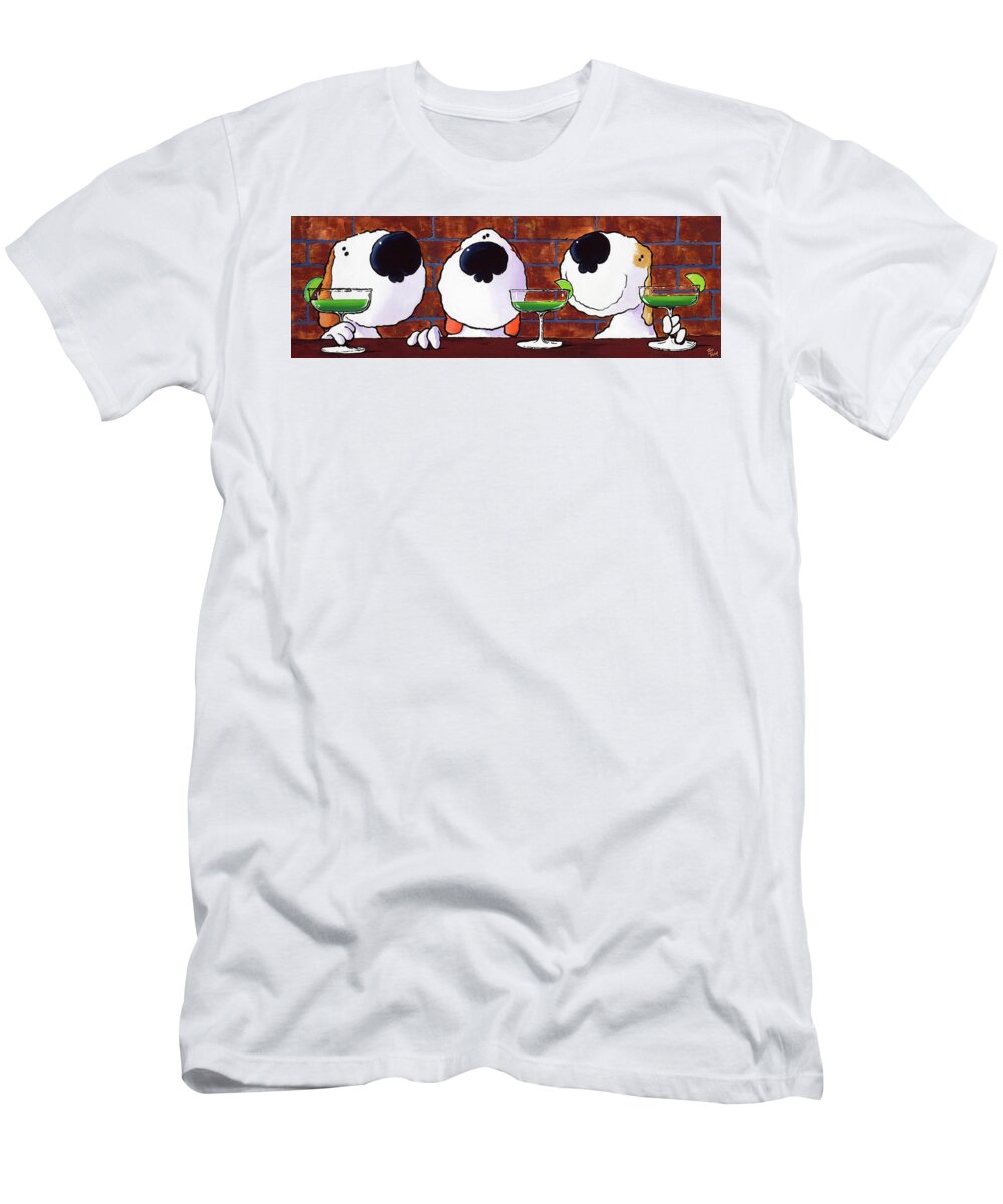 Dog T-Shirt featuring the painting Dogaritaville by Jim Tweedy