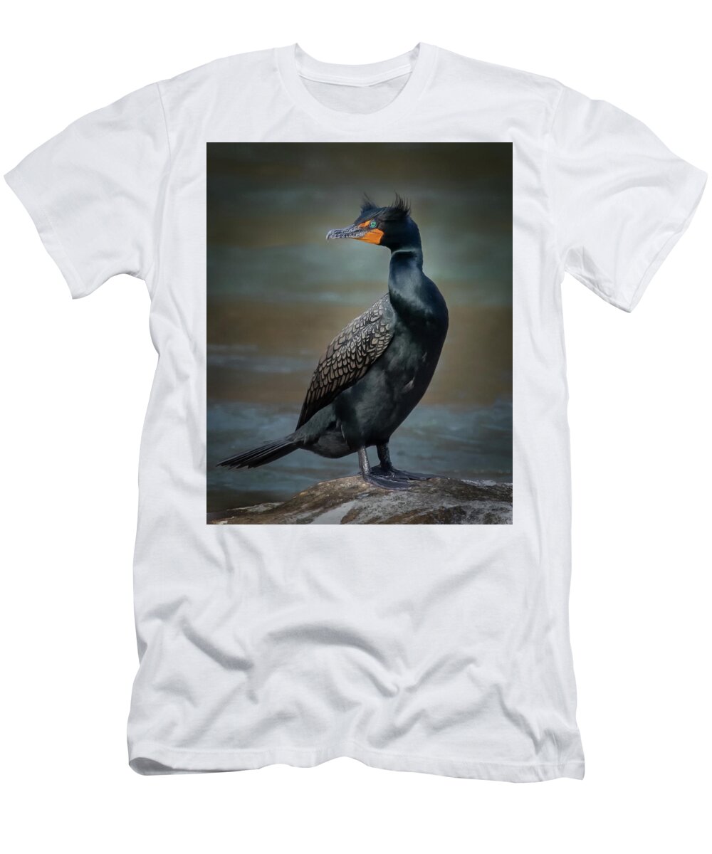 Double-crested Cormorant T-Shirt featuring the photograph Double-crested Cormorant by C Renee Martin