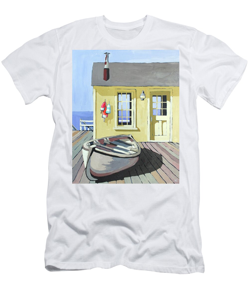 Coastal T-Shirt featuring the painting Dry Dock by Melinda Patrick